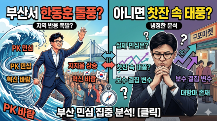 [굿리더뉴스] 부산에서 '한동훈 돌풍' 불까? 아니면 찻잔속 미풍으로...