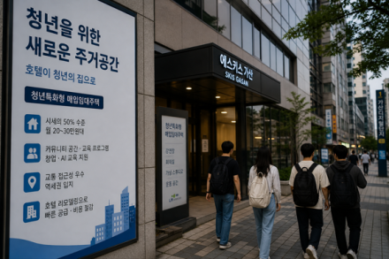 [굿리더뉴스] 호텔을 리모델링해서 청년들에게 임대... 청년 주거문제 해결책으로 각광...
