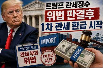 [굿리더뉴스] 되돌려주어야 하는 관세, 흔들리는 트럼프 정부...연방 대법원, 위법 판결 후 수십조 원 환급 절차 착수..